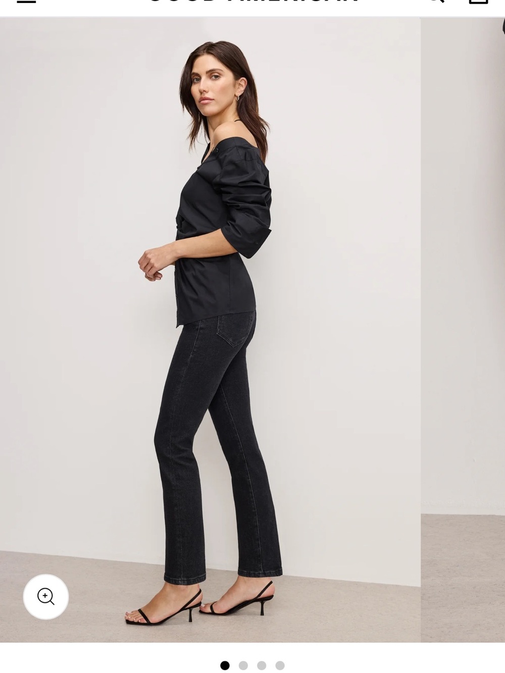 NWT Good American Good Legs Straight Black